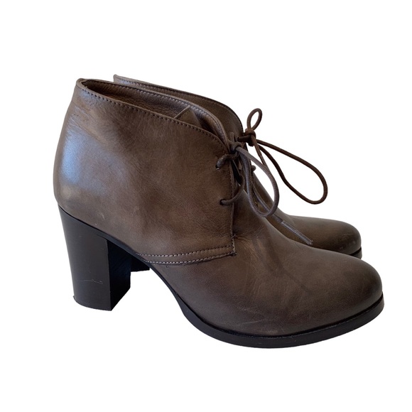 CORDANI ITALIAN LEATHER LACE-UP BROWN BOOTIES - Picture 8 of 15